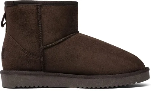 Vista 3 de DREAM PAIRS Botas de nieve clásicas de invierno para mujer, color marrón, marrón, gris, con forro de piel sintética