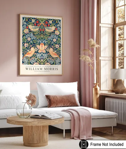 Vista 6 de Poster Master Impresión Vintage del Ladrón de Fresas - Póster Retro de William Morris - Arte de Patrón Floral - Regalo para Hombres y Mujeres