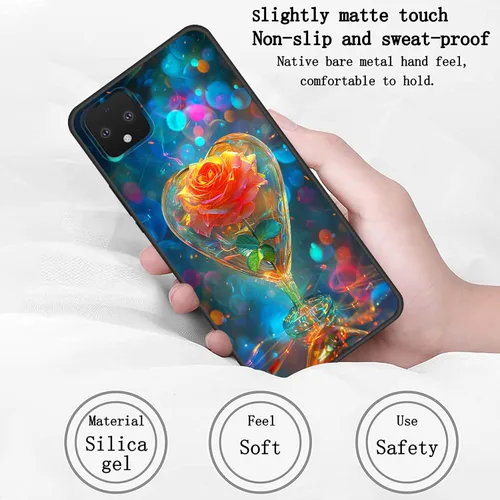 Vista 519 de Funda delgada para Google Pixel 4 XL, funda delgada de silicona de TPU suave a prueba de golpes para Google Pixel 4 XL, astronauta Galaxy