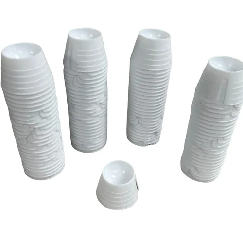 Vista 2 de ERA 100 cuencos desechables de plástico Dappen para mezclar uñas dentales, tatuaje acrílico (azul)
