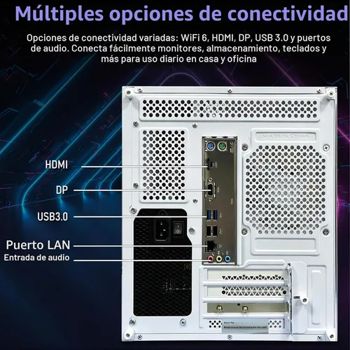 Vista 4 de suevery Computadoras de escritorio preconstruidas AMD Ryzen5 4Cores hasta