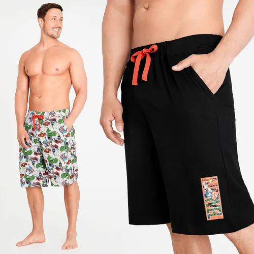 Vista 3 de Marvel Pantalones cortos para hombre, paquete de 2 pantalones de pijama para hombre