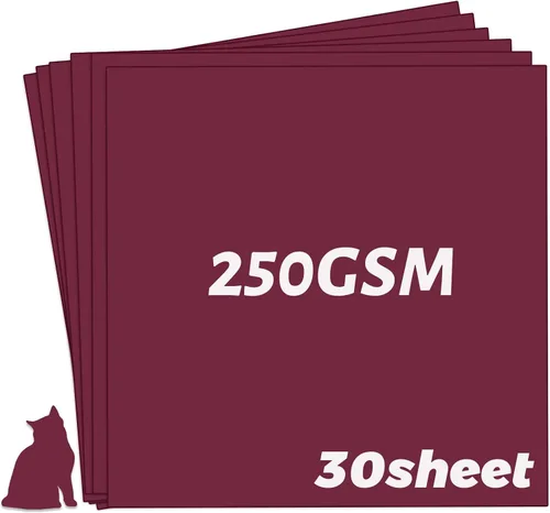 Vista 15 de YINUOYOUJIA Cartulina 12 x 12 pulgadas Papel grueso 30 hojas, cartulina negra de 250 g/m²/92 lb