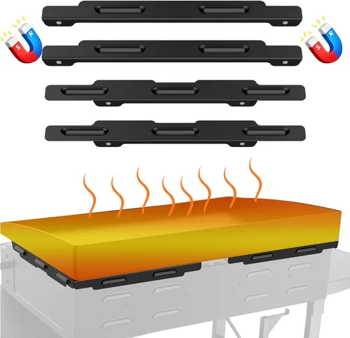 Vista 8 de Protector de viento magnético para plancha Blackstone de 22 pulgadas, compatible con accesorios de parrilla Blackstone, bloqueador de viento