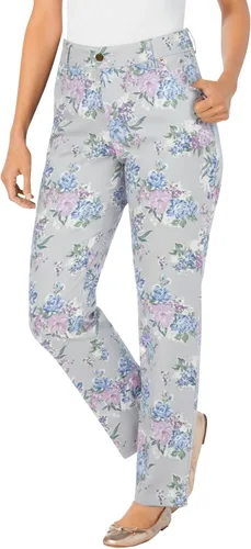 Vista 18 de Woman Within Jeans elásticos de pierna recta de 5 bolsillos Banana