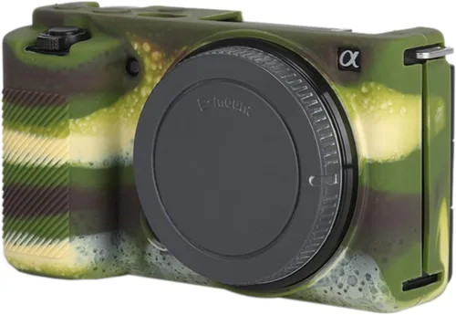 Vista 3 de ZV-E10 - Funda de silicona para Sony ZV-E10, color verde militar