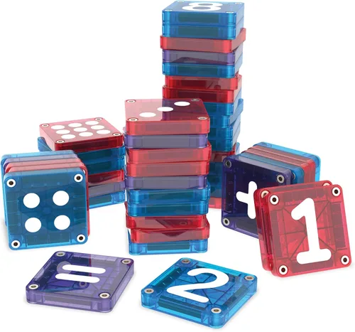 Vista 9 de MAGNA-TILES MicroMAGS Learn Numbers - Juego de construcción magnética de 56 piezas, la marca original de construcción magnética