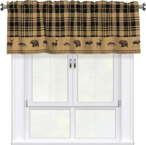Vista 47 de Cenefa de estrella del oeste de Texas para ventana, rústica, granja, granero, cocina, cenefa de ventana rural vintage con bolsillo para barra