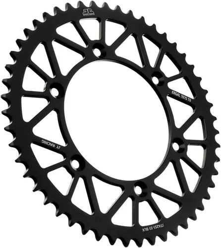 Vista 12 de JT Sprockets JTA251.48BLK Racelite Negra Anodizada de Aluminio 7075 T6 Piñón Trasero, Simple