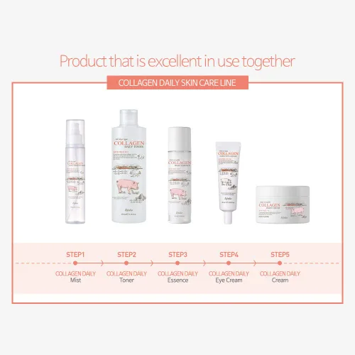 Vista 5 de Esfolio Crema facial diaria antiarrugas de colágeno – Hidratante ligera con extractos botánicos de colágeno hidrolizado para una piel suave y suave