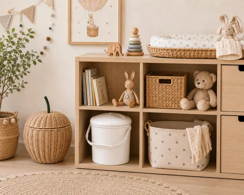 Vista 3 de Rotho Babydesign Cubo de pañales, 10L, de 0 Meses, Bella Bambina, Blanco, 200210001
