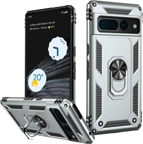 Vista 26 de LUMARKE para Google Pixel 3A XL - Funda con protector de pantalla, funda protectora grado militar probada contra caídas de 16 pies con soporte