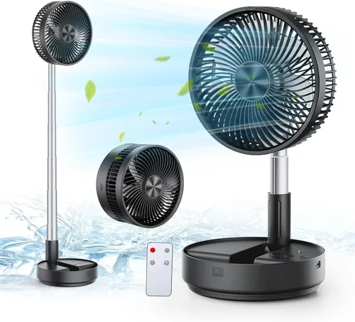Vista 8 de Ventilador silencioso portátil, ventilador de viaje oscilante