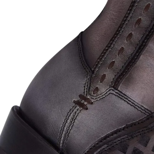 Vista 8 de Cuadra Bota Hombre en Piel Genuina con Cremallera Negra