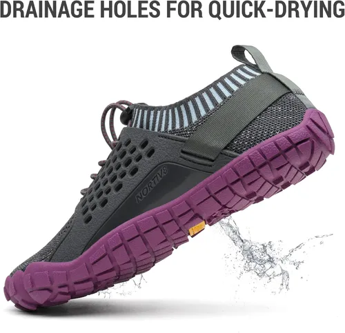 Vista 3 de NORTIV 8 Zapatos de agua de secado rápido para mujer, zapatos de natación para deportes descalzos, para playa, piscina