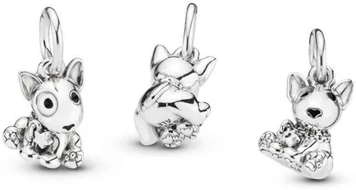 Vista 3 de PANDORA Bull Terrier - Abalorio de plata de ley 925 para cachorro 798010EN16 Metal