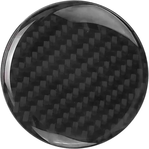 Vista 5 de ramuel Compatible con consola central de fibra de carbono, panel de palanca de cambios interior, cubierta de perilla de botón, accesorios de Negro