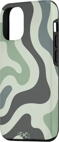Vista 2 de Funda psicodélica para iPhone 15 Retro Groovy Liquid Swirl Hippie 70's 80's