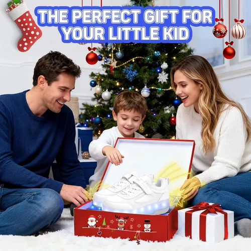 Vista 8 de Zapatos para niños con ruedas - 4 en 1 Zapatos con ruedas iluminados con luces LED recargables por USB para regalos de Navidad y escuela