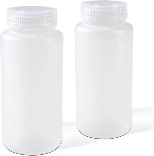 Vista 9 de DEMORA Botellas de plástico pequeñas de 4 onzas con tapas, botellas de viaje herméticas recargables de boca ancha para artículos de tocador