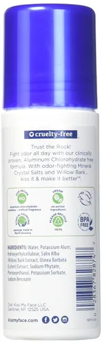 Vista 2 de Kiss My Face Natural Liquid Rock Desodorante, sin fragancia, 3 onzas (paquete de 3)