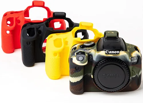 Vista 7 de Cubierta de cámara de silicona segura profesional Carcasa protectora de goma para Canon EOS 600D 650D 700D DSLR estuche de cámara (negro)