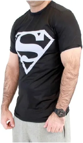 Vista 2 de DC Comics Superman Silver Logo Men's Performance Compression Athletic T-Shirt