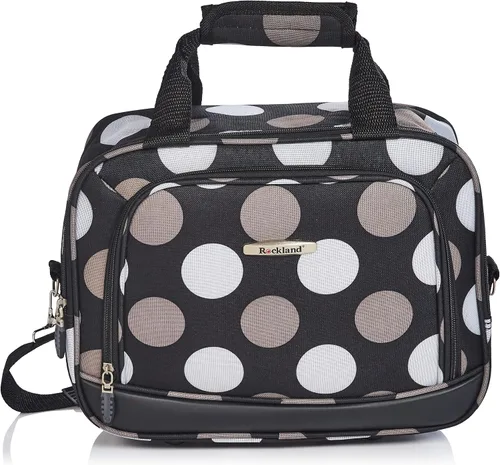 Vista 6 de Rockland, juego de equipaje de dos piezas, negro, (New Black Dot)), F102-NEWBLKDOT