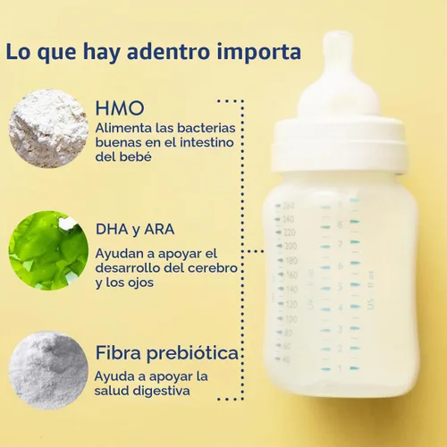 Vista 5 de Similac Mezcla prebiótica doble, fórmula para bebés con hierro, lista para alimentar, 0-12 meses, botella de 8 onzas líquidas, paquete de 24