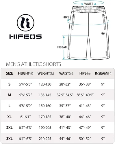 Vista 6 de HIFEOS Pantalones cortos deportivos para hombre, pantalones cortos de entrenamiento para correr, tenis, gimnasio, 5, 7, 9 pulgadas, cómodos