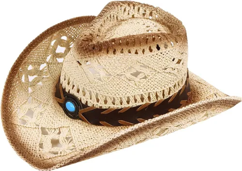 Vista 30 de Sombrero vaquero de paja con banda decorada, para disfraces de niños, de Simplicity