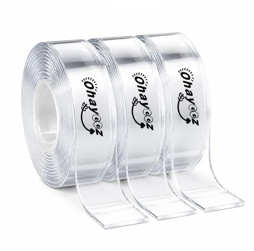 Vista 10 de Ohayooz Cinta extra fuerte de doble cara resistente de 10 pies