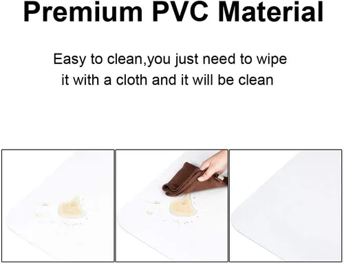 Vista 4 de Azadx - Alfombrilla pequeña de plástico transparente para silla de oficina o computadora, protectora de suelos de madera dura, fácil deslizamiento