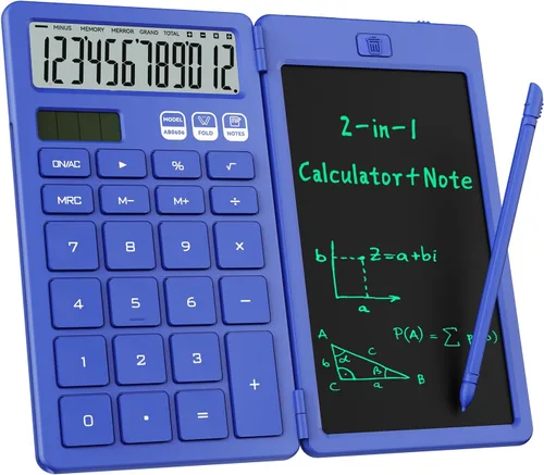 Vista 8 de Calculadora de Escritorio con Bloc de Notas LCD Borrable Calculadoras ROATEE Calculadoras Básicas de Escritorio para Escuela Secundaria Calculadora