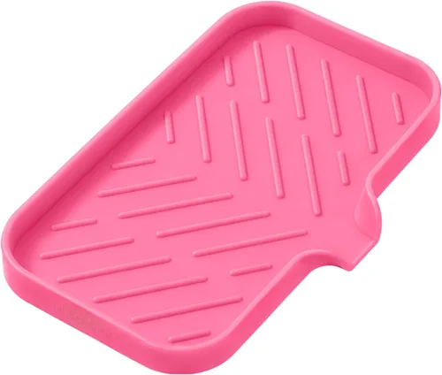 Vista 22 de MicoYang Jaboneras de Baño de Silicona con Boquilla de Drenaje - Organizador de Fregadero de Baño y Cocina, Soporte para Esponja, Bandeja de Jabón