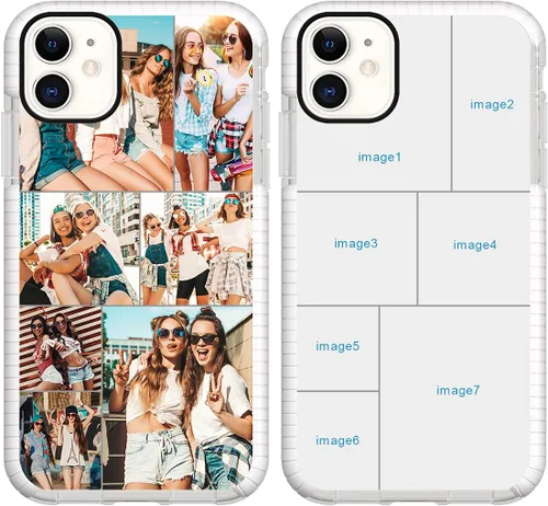 Vista 34 de Funda de teléfono personalizada para iPhone 11, diseño personalizado de fotos de collage de múltiples imágenes, resistente a los golpes, resistente