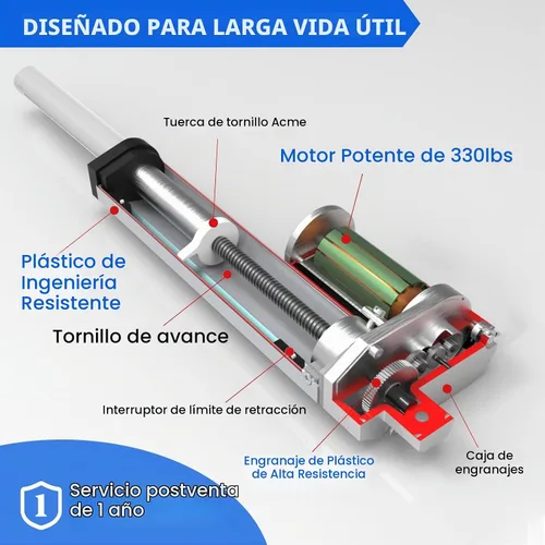 Vista 7 de Rastreador solar de Eco-Worthy, muy resistente, carga de hasta 330 lb, accionamiento lineal, multifunción, uso automático electrónico, 12v