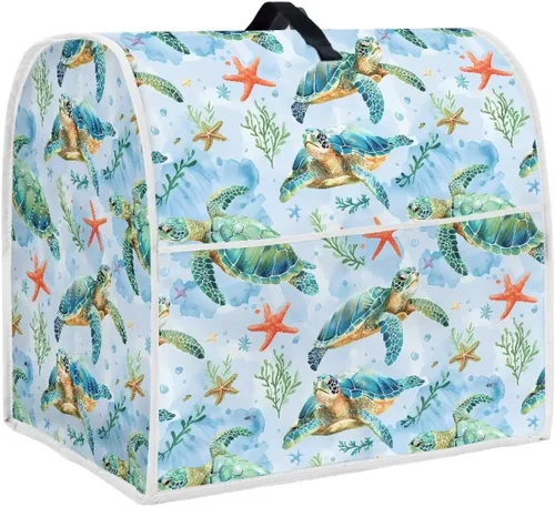 Vista 27 de Funda para batidora con estampado de girasol y bandera americana, cubierta protectora contra el polvo, adecuada para la mayoría de los modelos