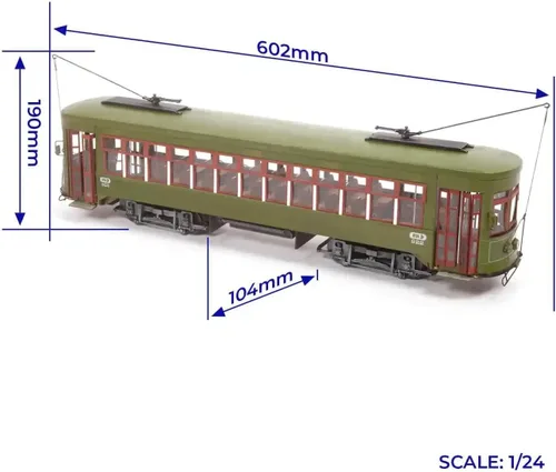 Vista 2 de Occre 53012 Teleférico de Nueva Orleans 1:24 llamado Desire - Kit de modelo de madera para construir para adultos