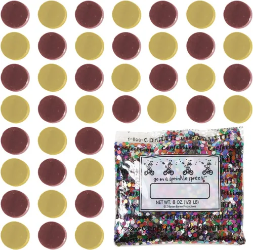 Vista 156 de Confetti Circle 1/4" Negro, Azul Marino Combo - 2 bolsas de media onza (1 oz) (8550/9971)