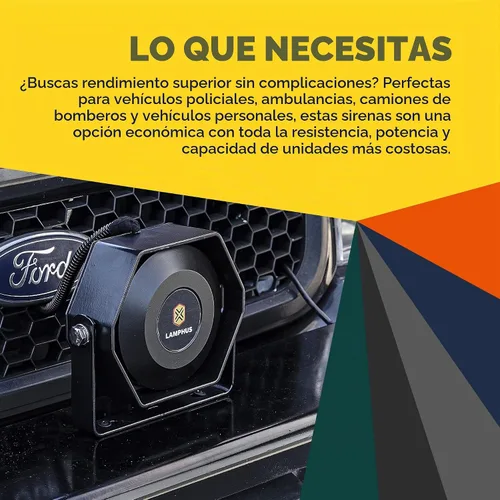 Vista 6 de LAMPHUS SoundAlert - Altavoz compacto delgado de 100 W [118-124 dB] [IP66 resistente al agua] [universalmente compatible] Altavoz de bocina de aire