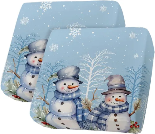 Vista 11 de Fundas de cojín para sofá de Navidad, funda elástica para sofá con parte inferior elástica, fundas de sofá con diseño de muñeco de nieve