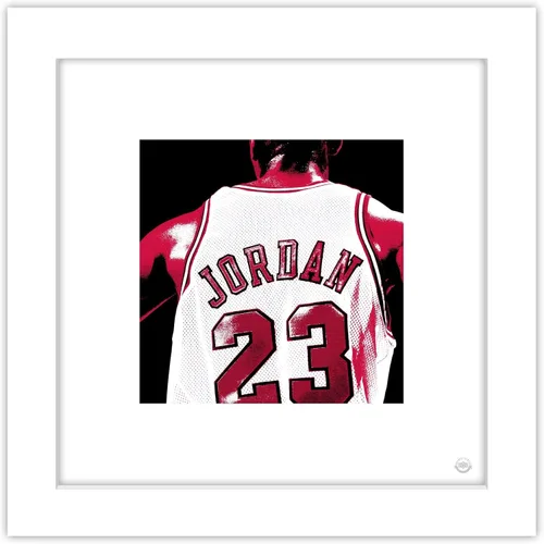 Vista 9 de Trends International Gallery Pops Michael Jordan - Póster de pared con parte trasera de jersey, 12.00 x 12.00 pulgadas, versión de marco negro