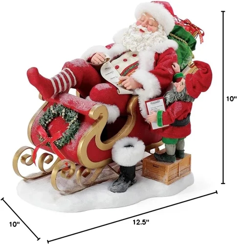 Vista 2 de Department 56 Possible Dreams Santa Christmas Traditions - Figura larga de noche de invierno, 10 pulgadas, multicolor
