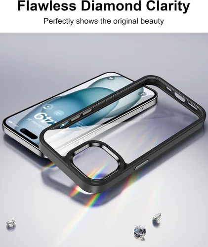 Vista 417 de HOOMIL Funda para iPhone 7 Plus/iPhone 8 Plus de 5.5 Pulgadas, sin amarillamiento, protección contra caídas, cubierta trasera dura transparente