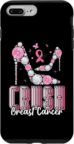 Vista 12 de iPhone 16 Crush Breast Cancer High Heels Bling Cancer Awareness Case