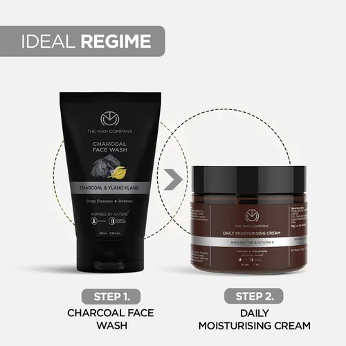 Vista 7 de The Man Company Lavado facial de carbón activado para menylang ylang y argán aceites esenciales contaminación, control de aceite de acné, limpieza