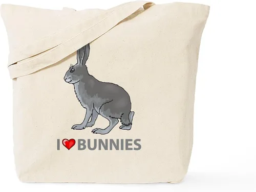 Vista 32 de CafePress Lop Eared Bunny - Bolsa de lona reutilizable beige, Caqui, S