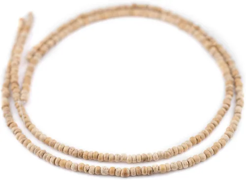 Vista 3 de TheBeadChest - Cuentas de concha de coco en crema (0.118-0.157 in)