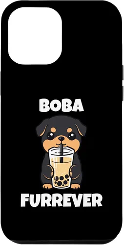 Vista 6 de iPhone 15 Rottweiler Boba Furrever Funny Dog Bubble Tea Case